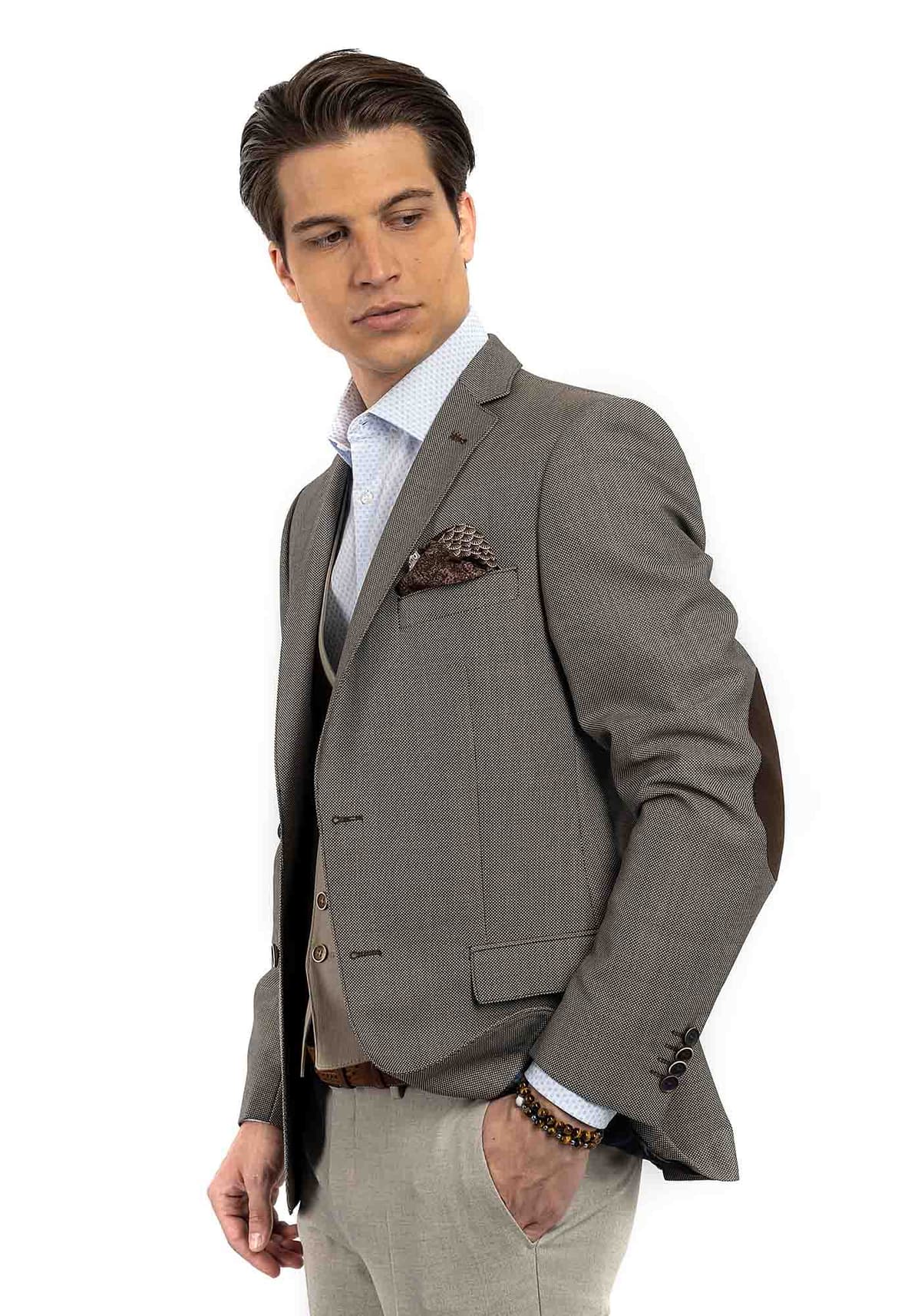 Fragosto Slim Fit Blazer - Brown
