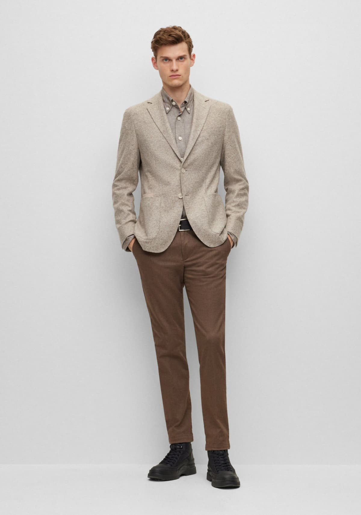 Men's Blazers Boss Ecru