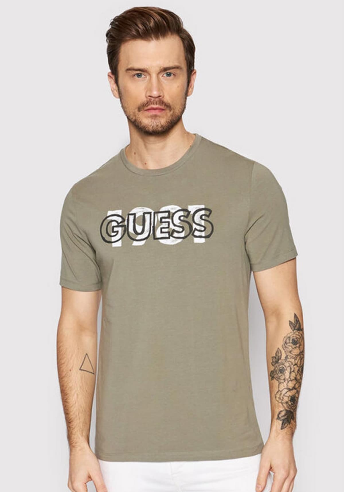 Men's T-Shirts Guess Green