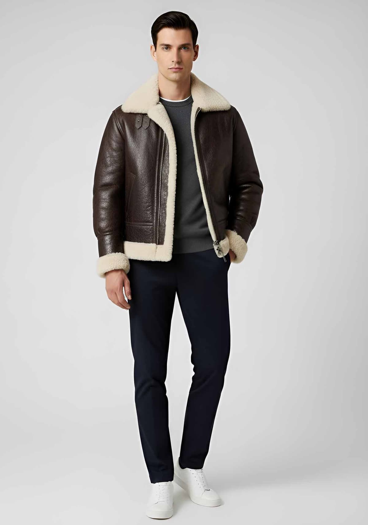 Men's Leather Jackets Schott N.Y.C. Brown