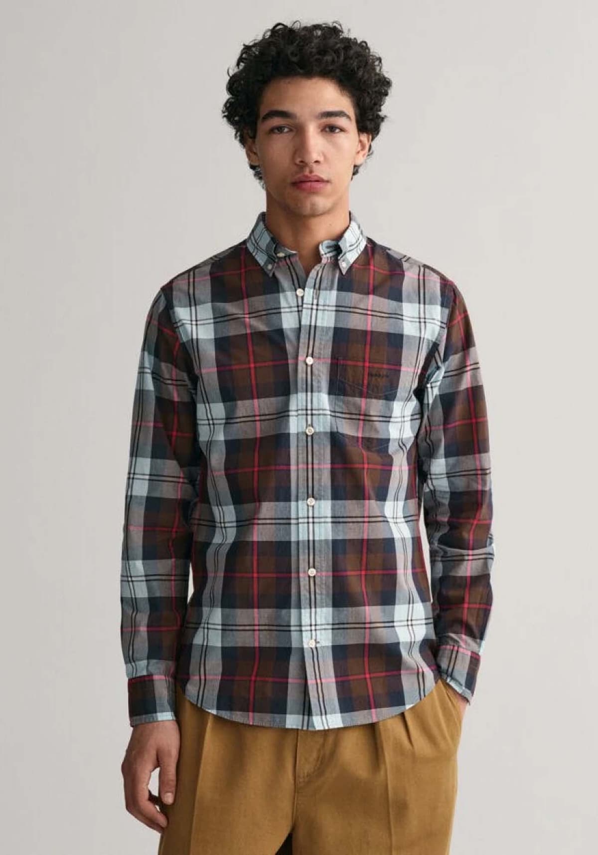 Men's Shirts Gant Brown