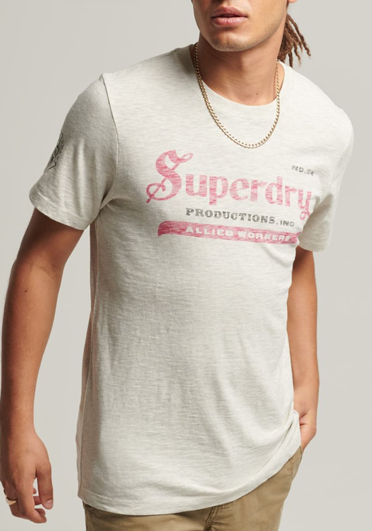 Men's T-Shirts Superdry Ecru