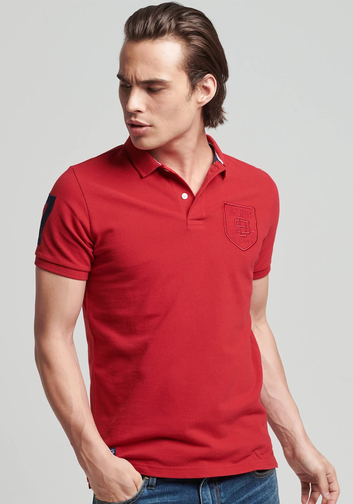 Superdry Polo Μπλούζα της σειράς Superstate - M1110293A FU4 Chalk White