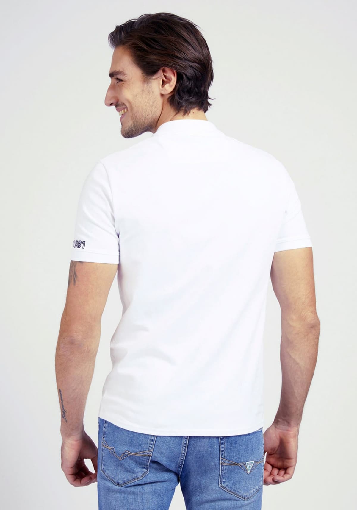 Men's Polo Shirts Guess White