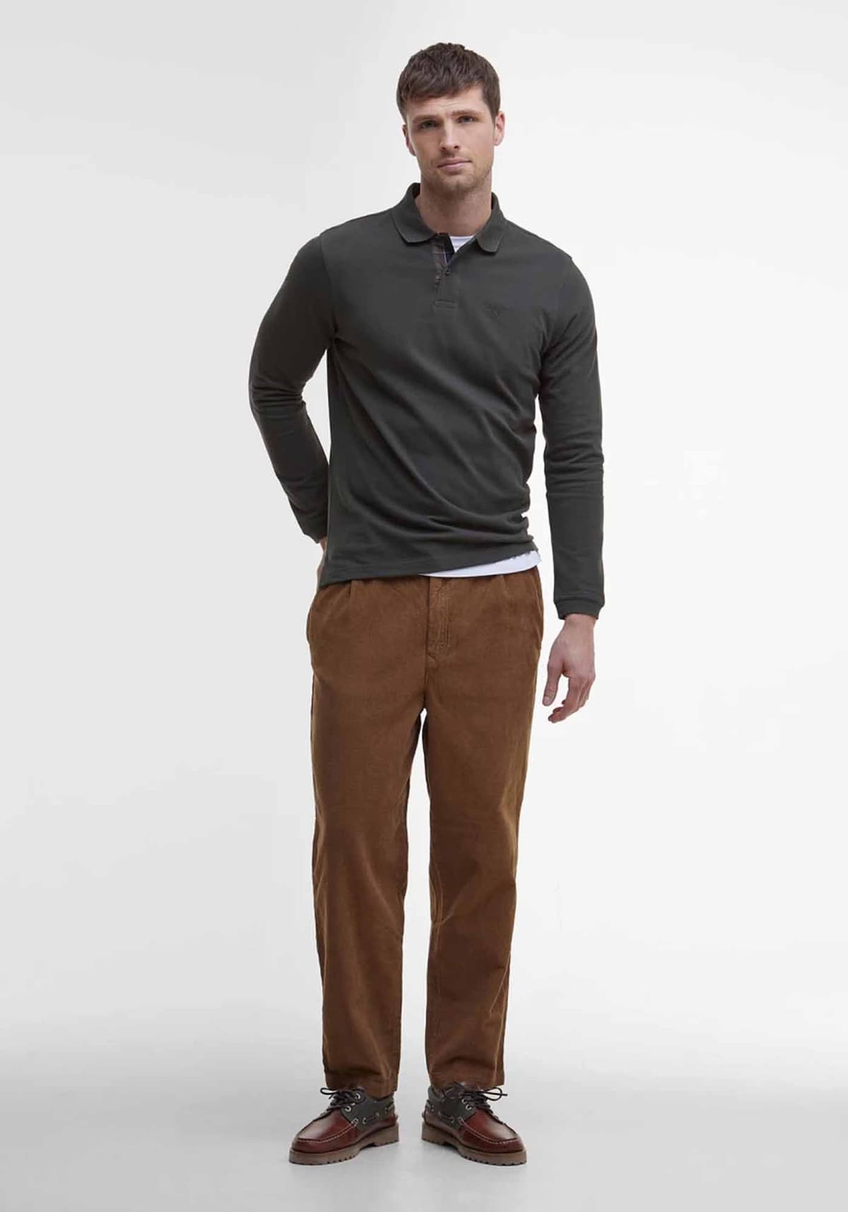 Men's Polo Shirts Barbour Green