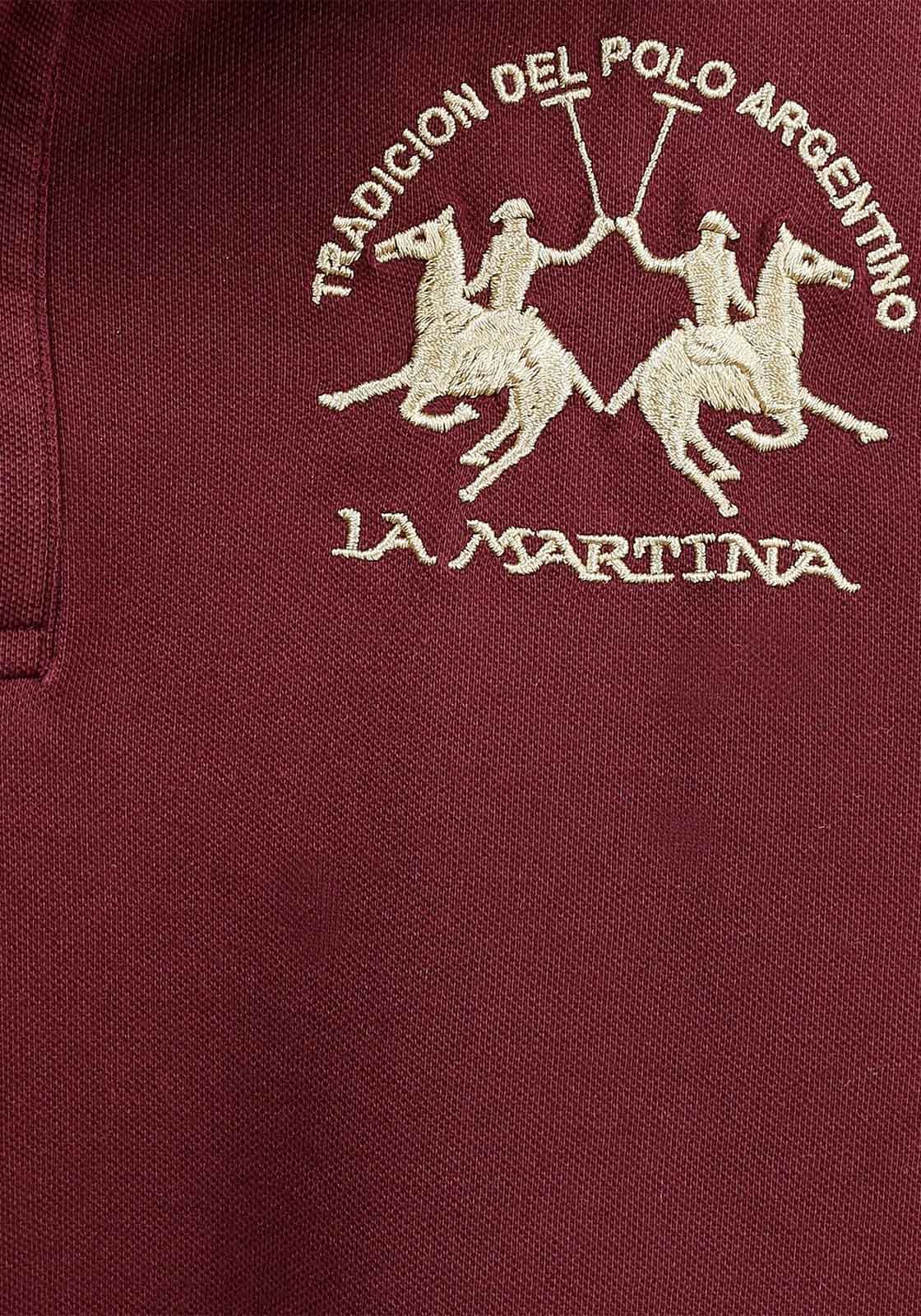 La Martina Polo της σειράς Basic - KMP004 Cherry