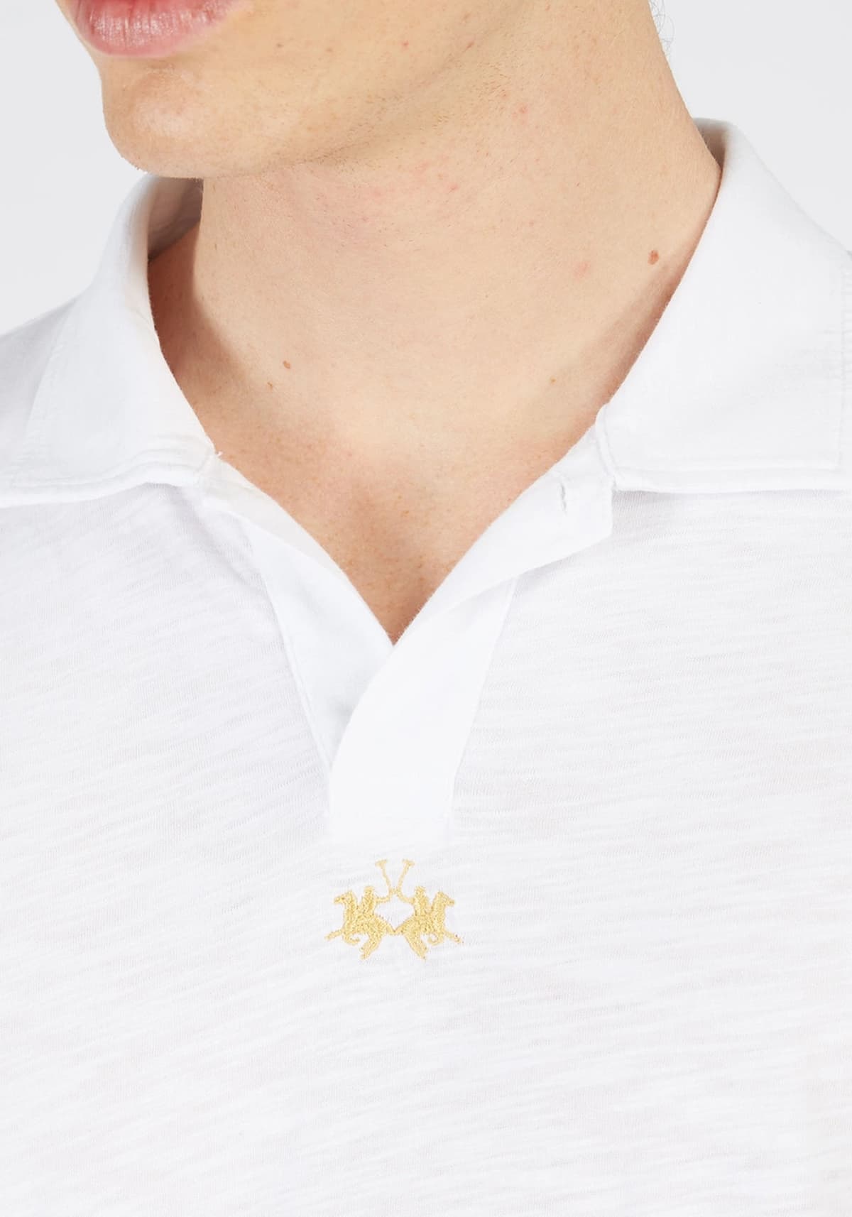 Men's Polo Shirts La Martina White