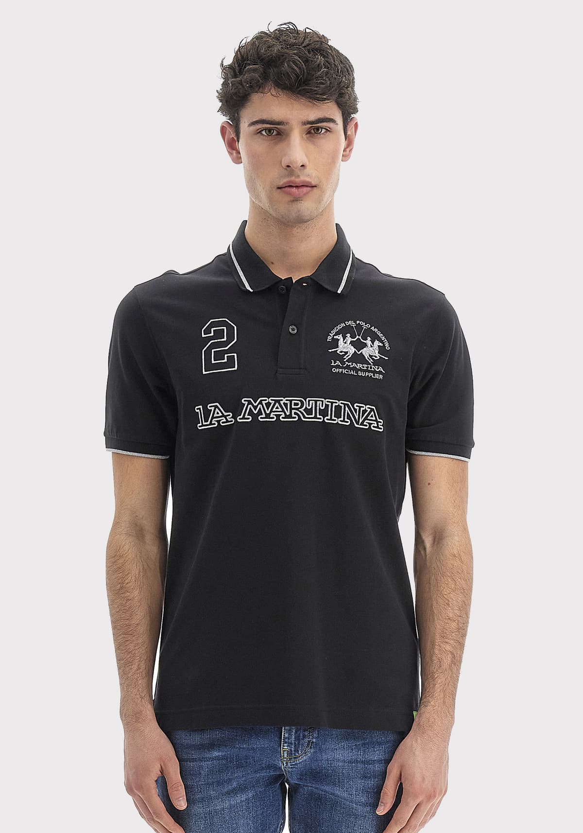 Men's Polo Shirts La Martina Black