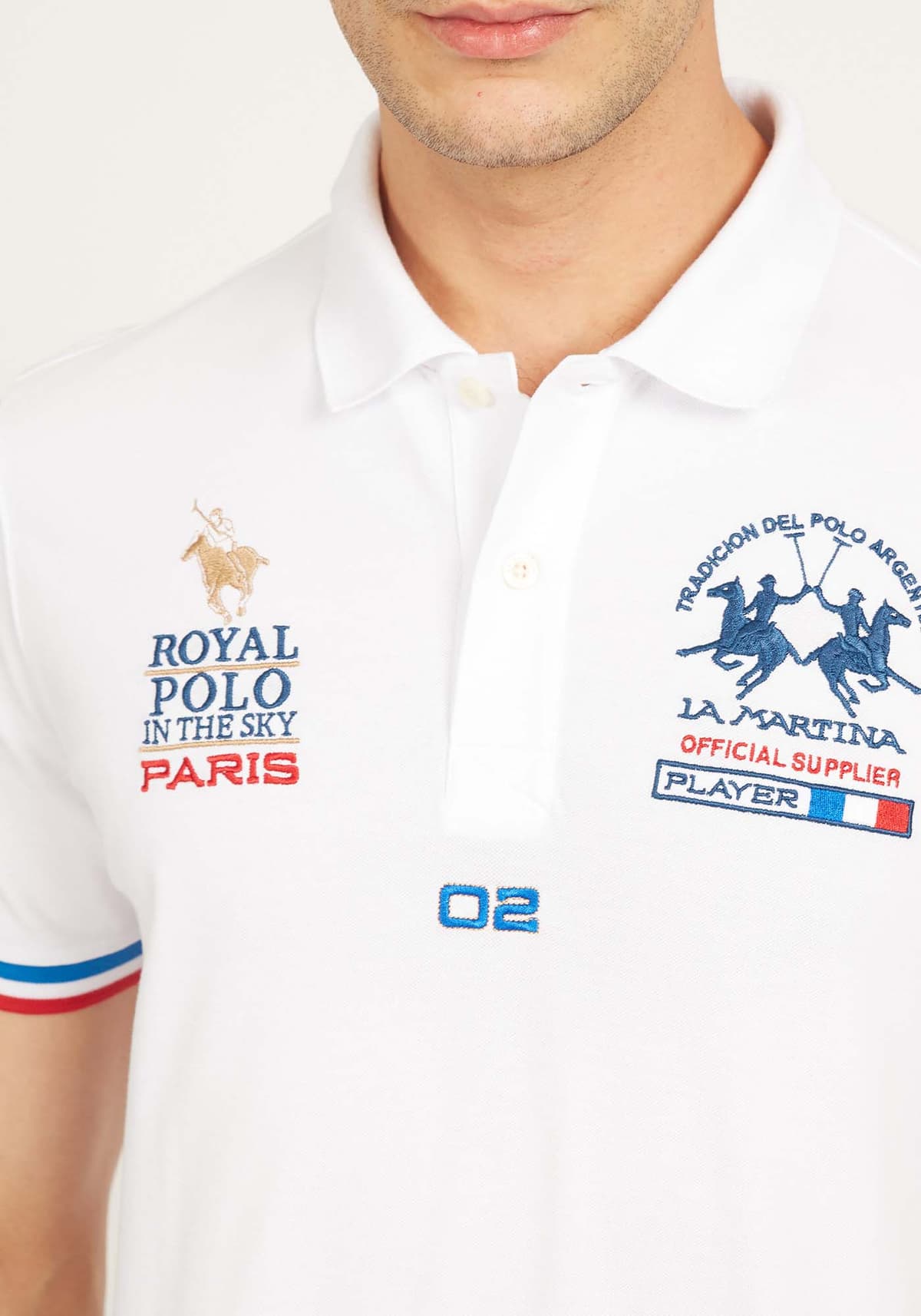 Men's Polo Shirts La Martina White