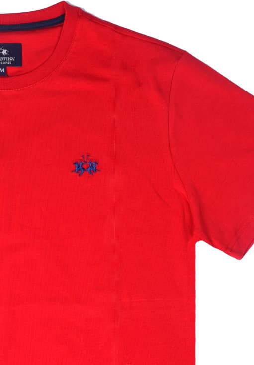 La Martina Κοντομάνικο Jersey της σειράς Basic - NMR006 06084 Red