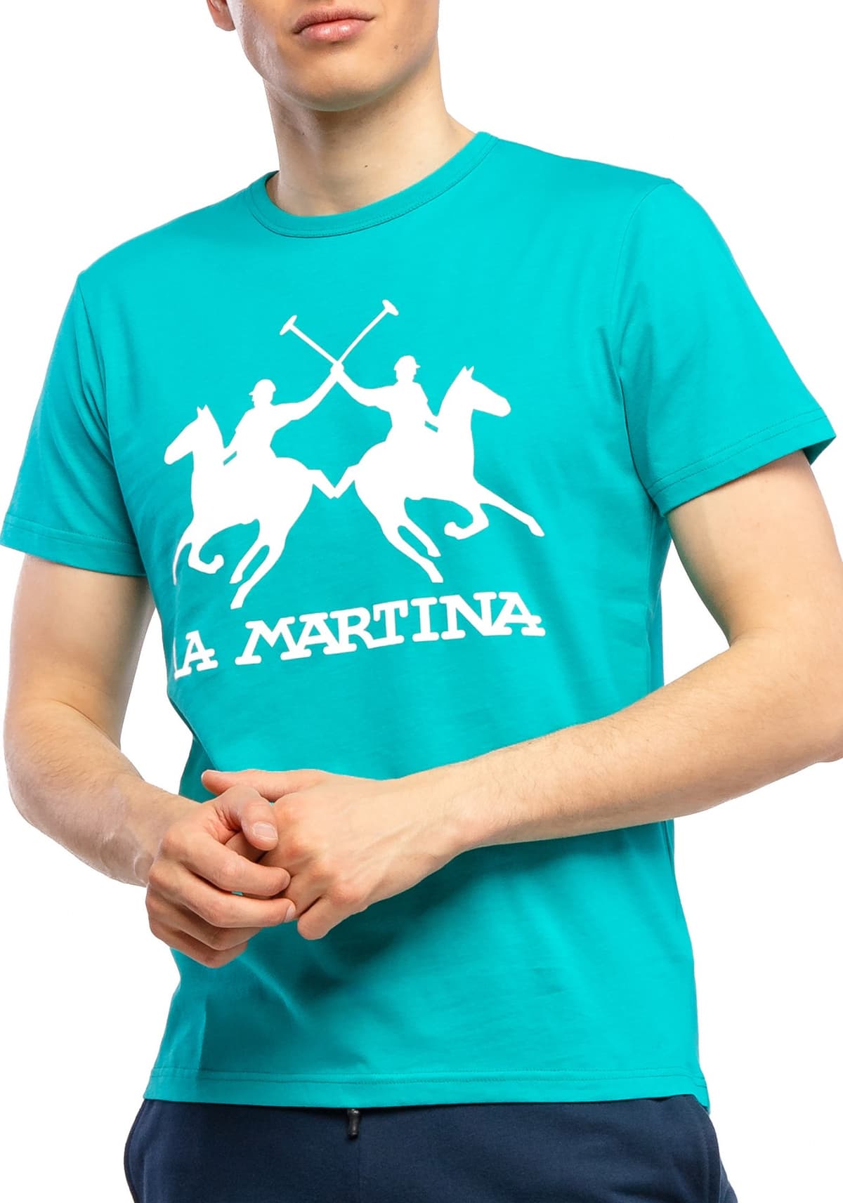 LA MARTINA Κοντομάνικη Μπλούζα της σειράς Man Jersey - PMR001 3133 Ceramic