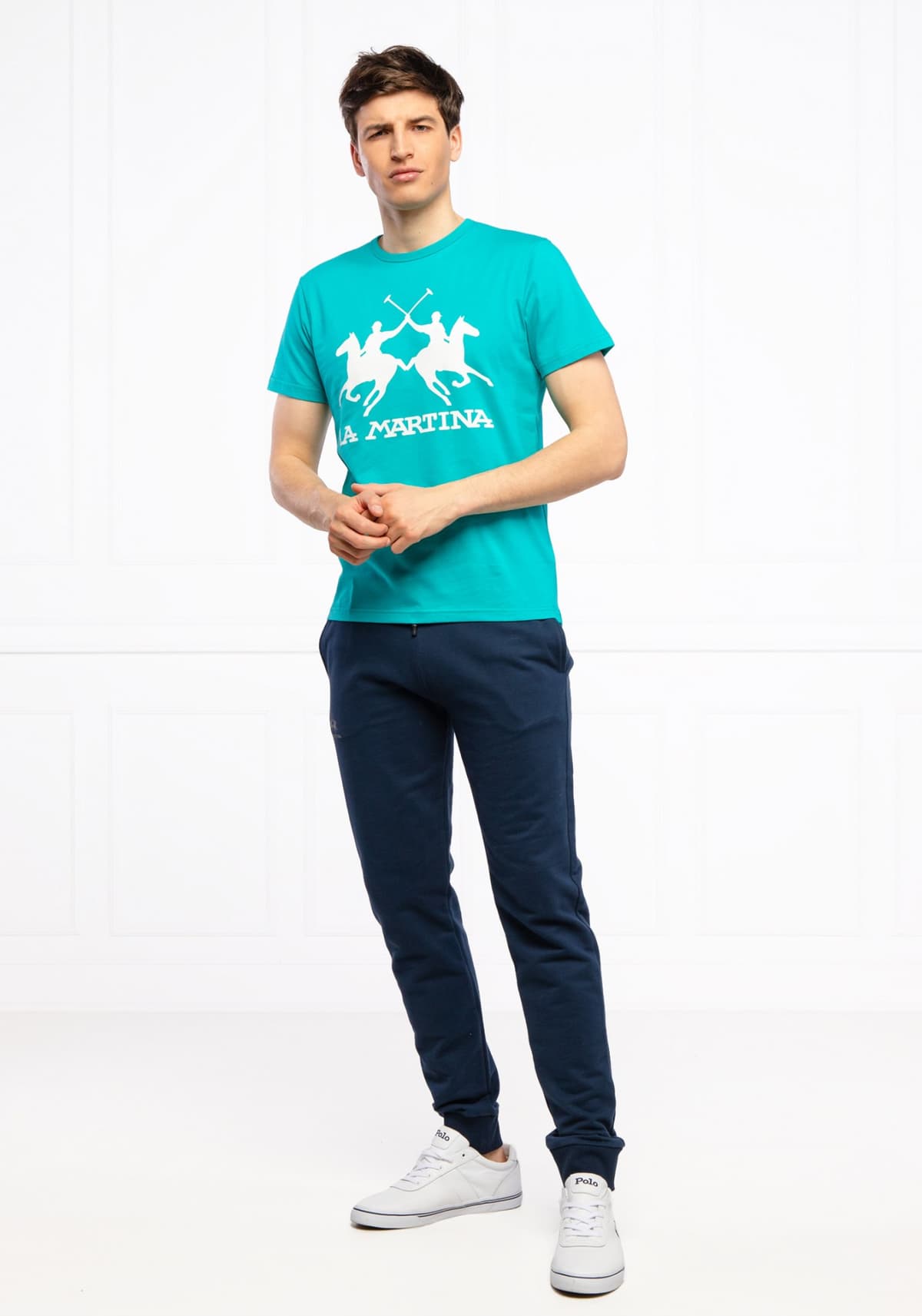 LA MARTINA Κοντομάνικη Μπλούζα της σειράς Man Jersey - PMR001 3133 Ceramic