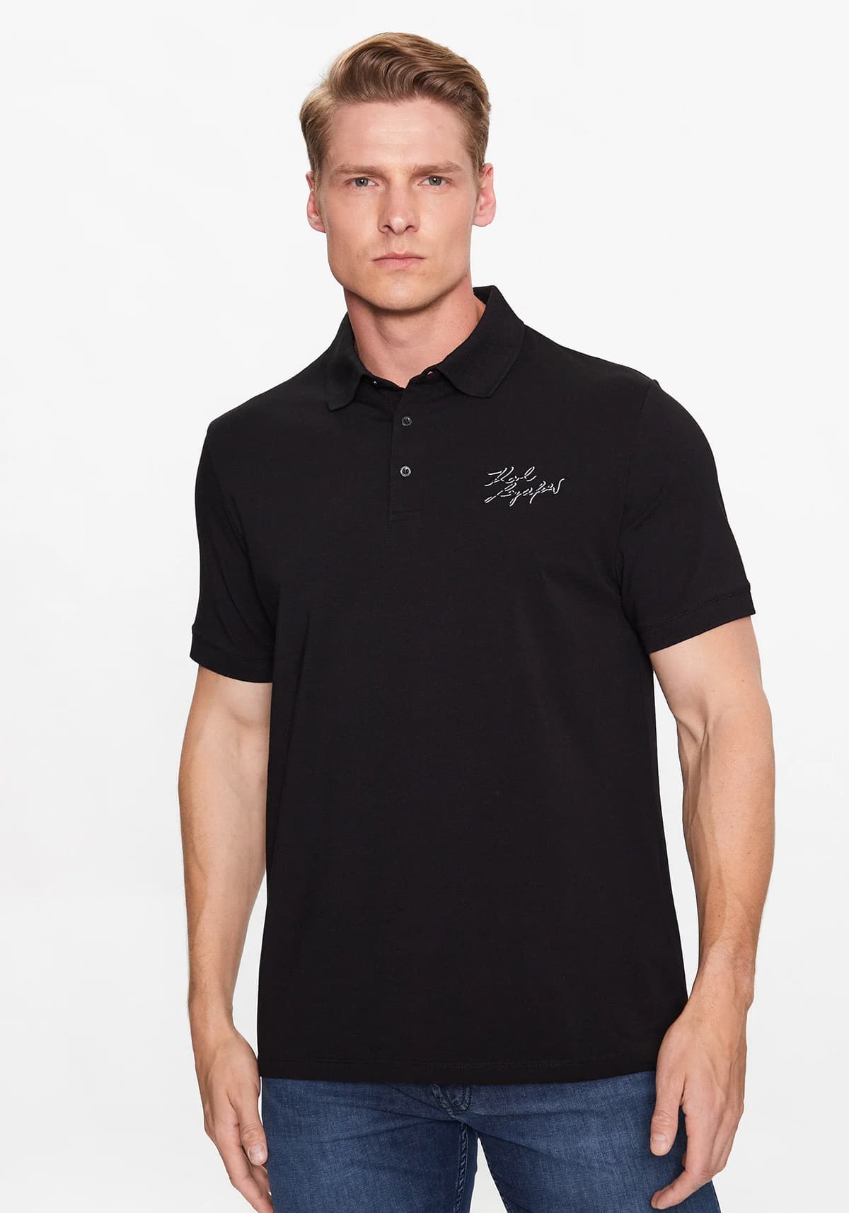 Men's Polo Shirts Karl Lagerfeld Black
