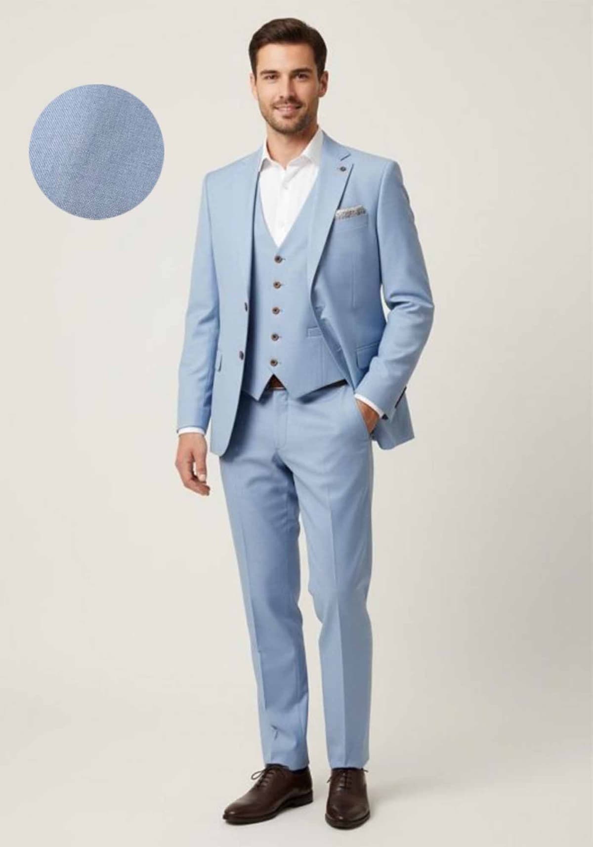 Fragosto 3 Pieces Κοστούμι της σειράς Mason - FRS2425 2506 2 04 Blue