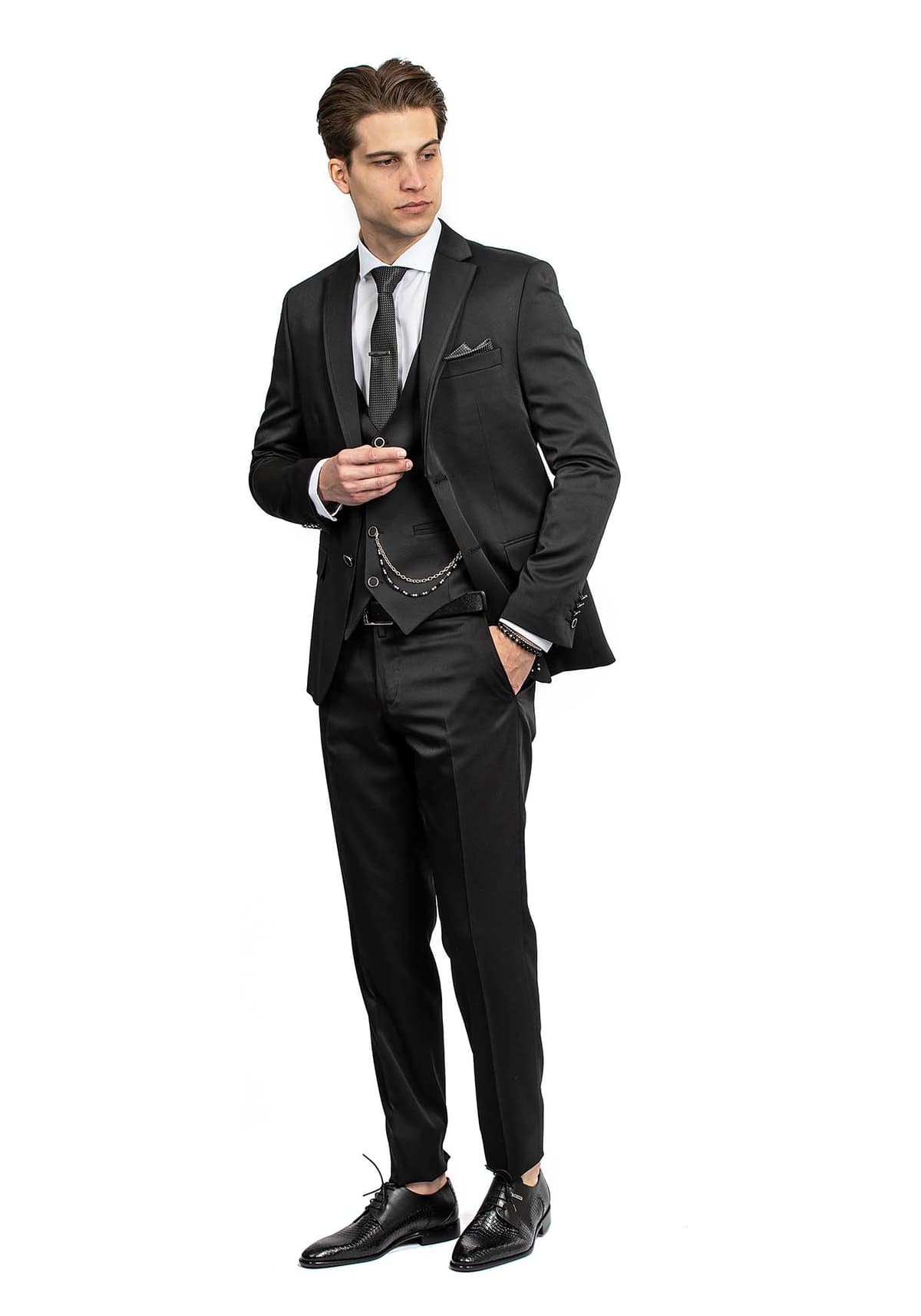 Fragosto Smokin της σειράς Suit - TUX1784 Black