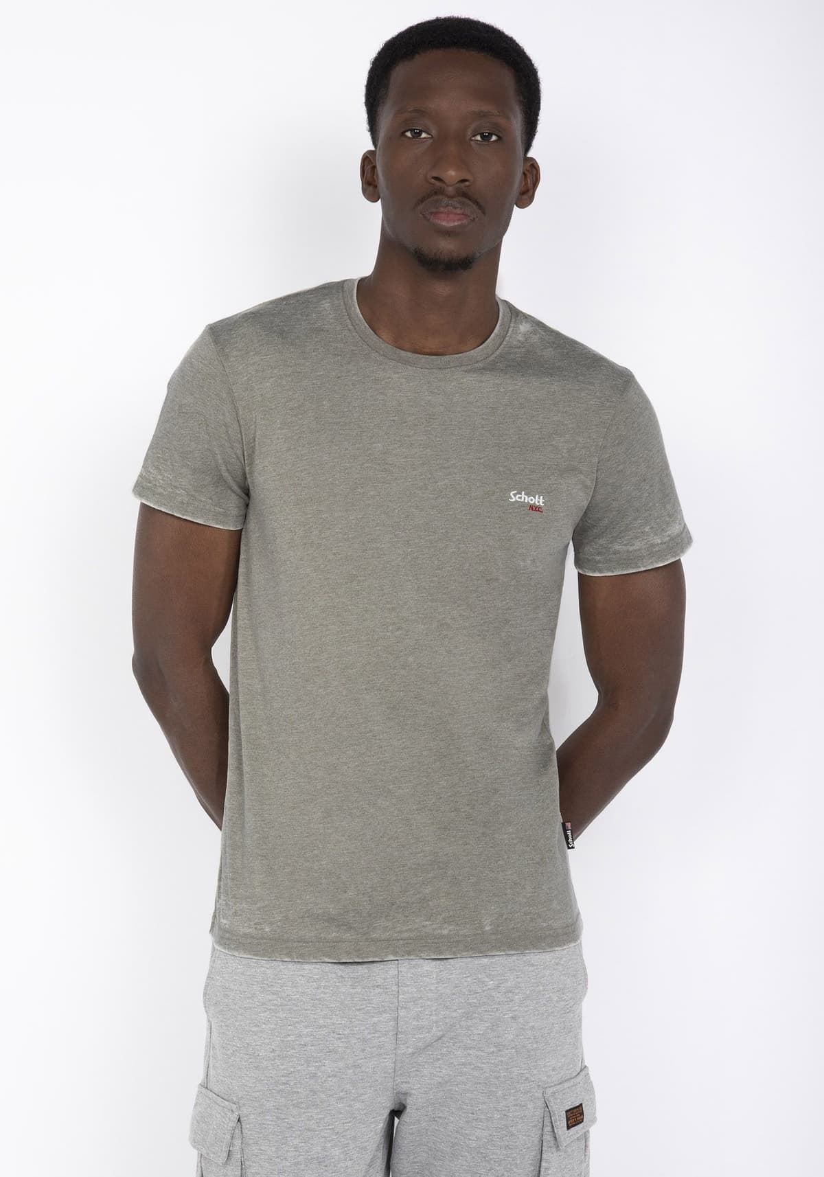 Men's T-Shirts Schott N.Y.C. Gray