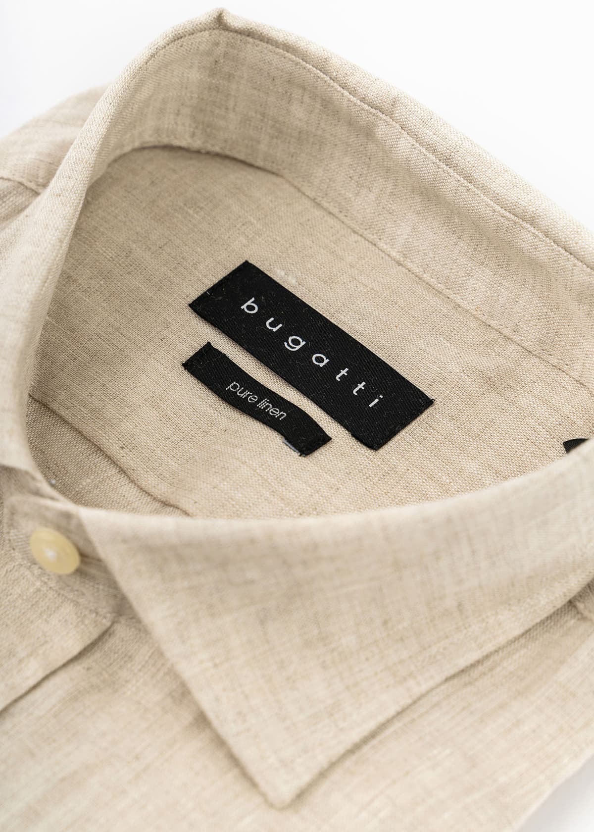 Men's Shirts Bugatti Sportswear Beige