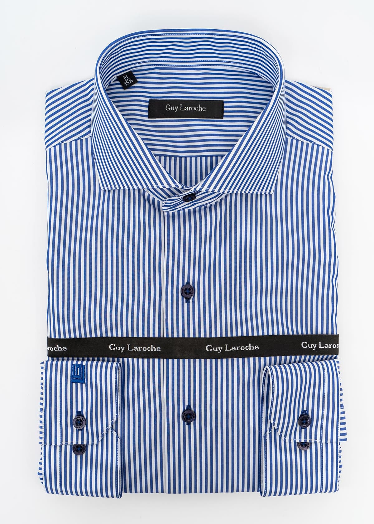 Sold out - Guy Laroche Πουκάμισο της σειράς Stripe - GLES18285 CL -1 2 Blue