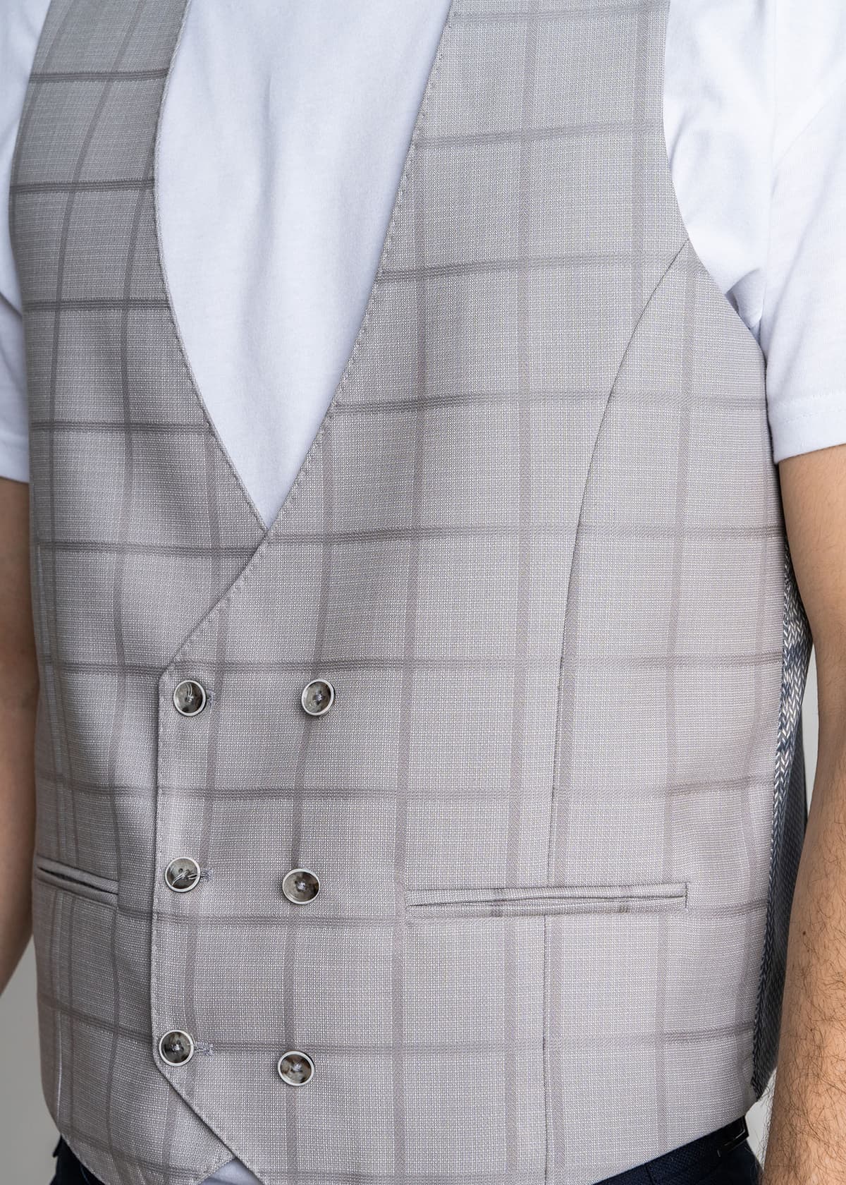 Dino Libero Γιλέκο της σειράς Check - 2150 362 0192 Grey