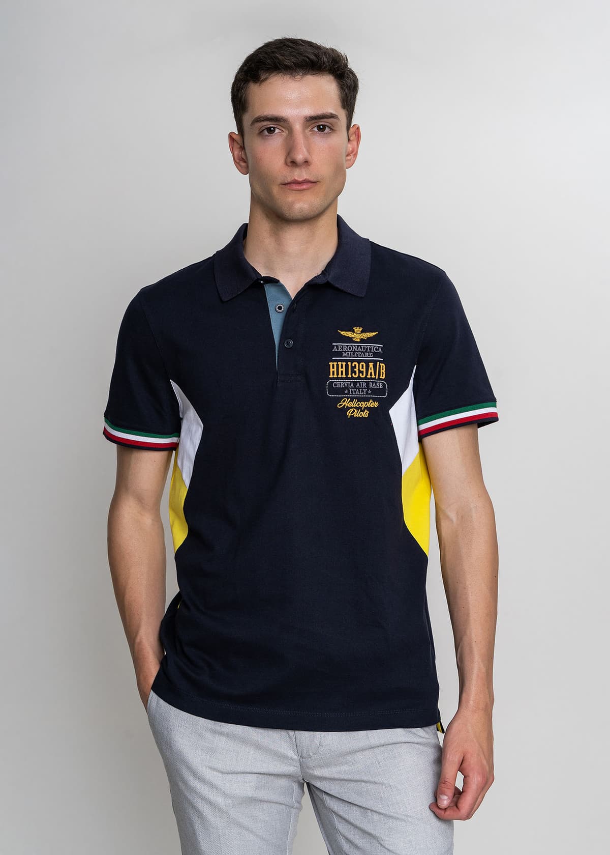 Men's Polo Shirts Aeronautica Militare Blue