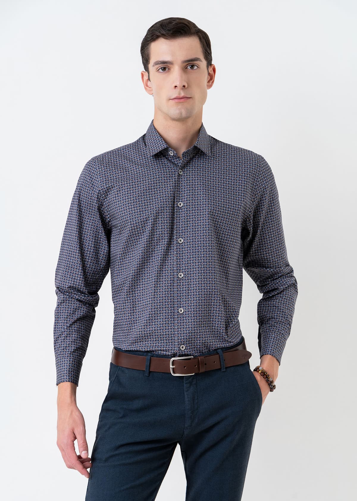 Men's Shirts Daniel Hechter Brown