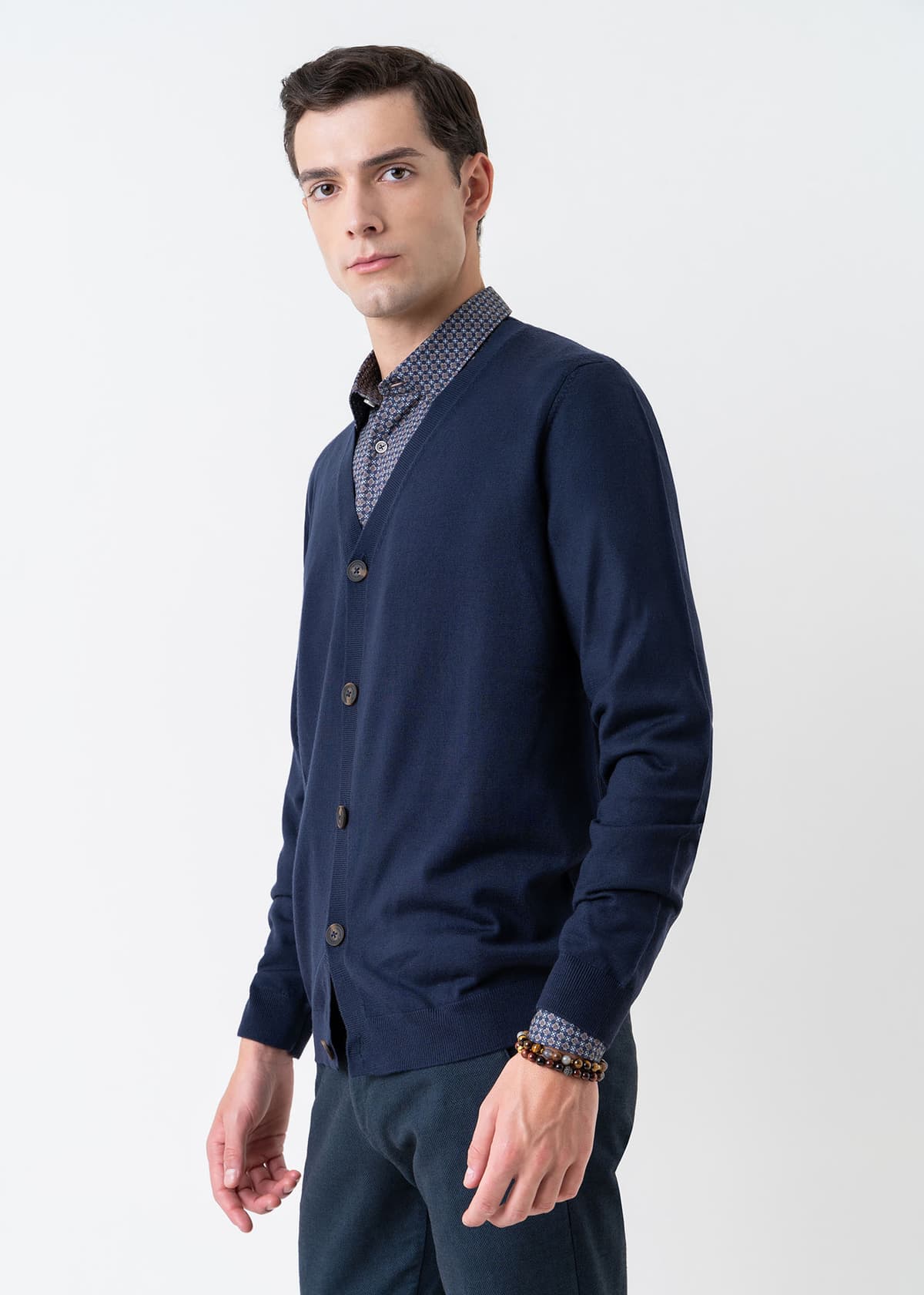 Men's Cardigans Fynch Hatton Blue
