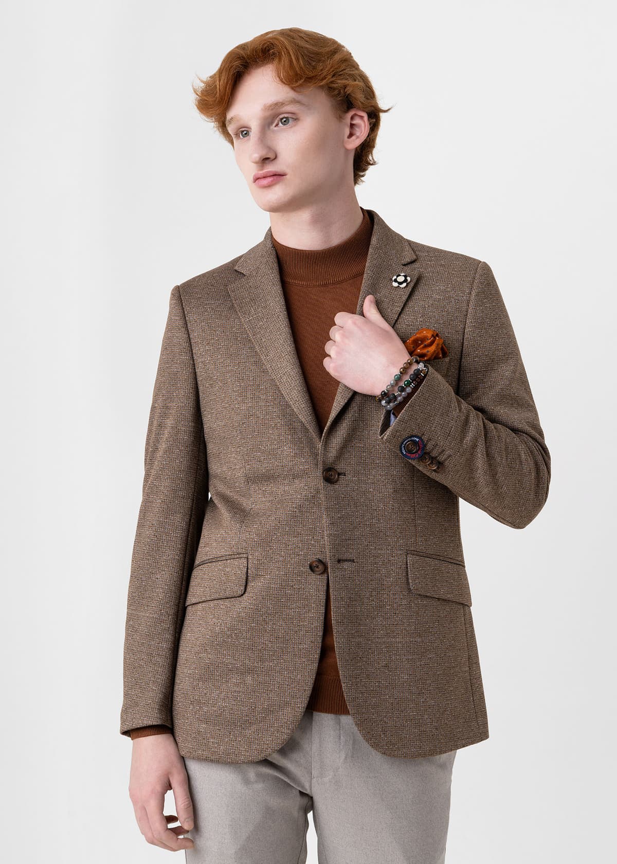 Men's Blazers Monte Napoleone Brown