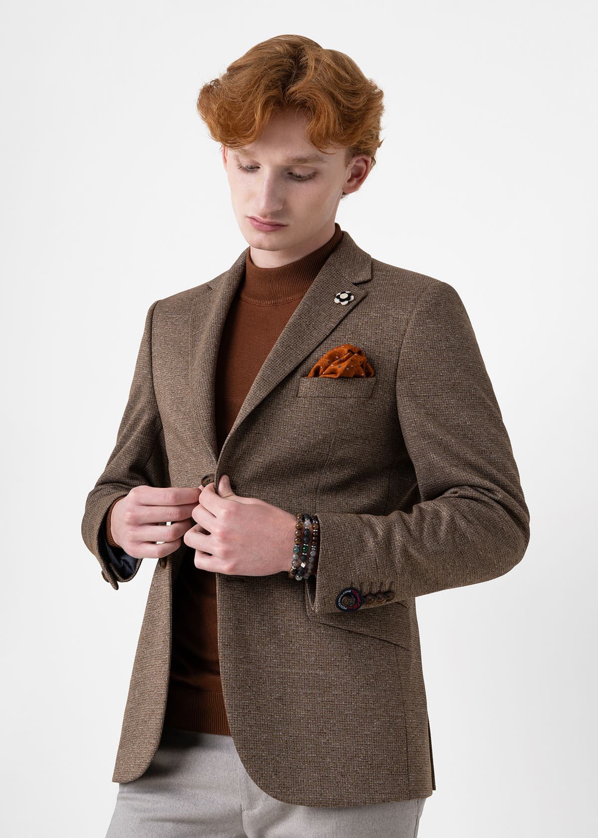 Men's Blazers Monte Napoleone Brown