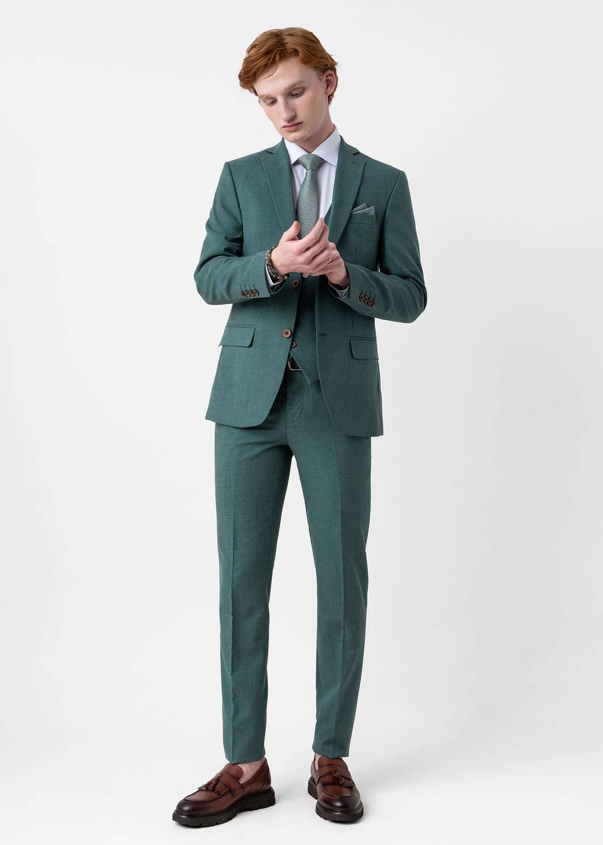 Fragosto 3 Pieces Κοστούμι της σειράς Mason - FRS2425 2506 2 055 Green