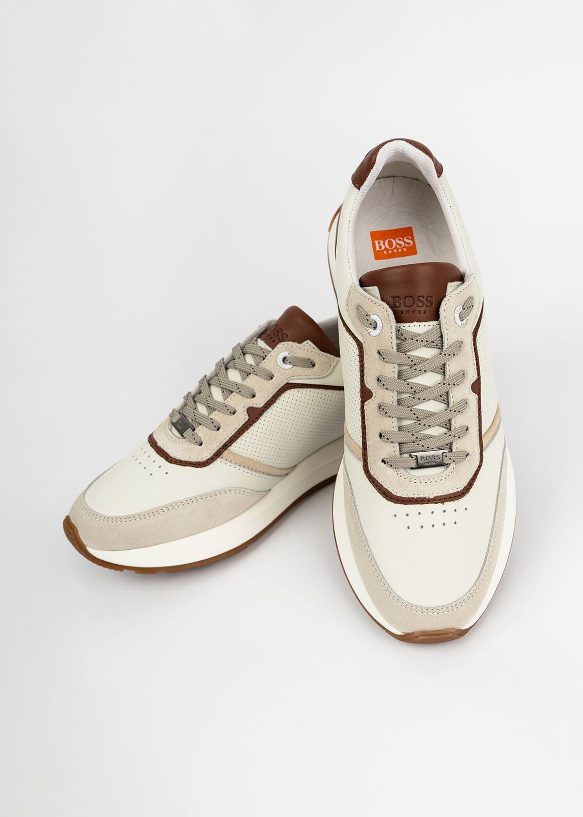 Men's Sneakers Boss Shoes Brown