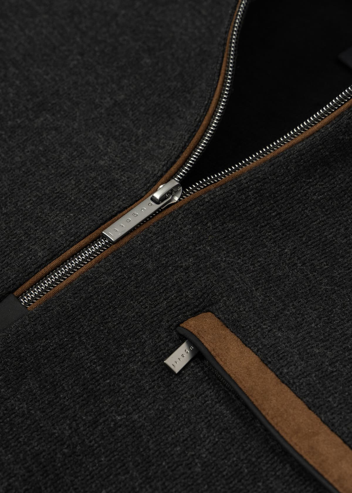 Bugatti Sweater της σειράς Troyer - 8500 65050B 280 Dark Grey