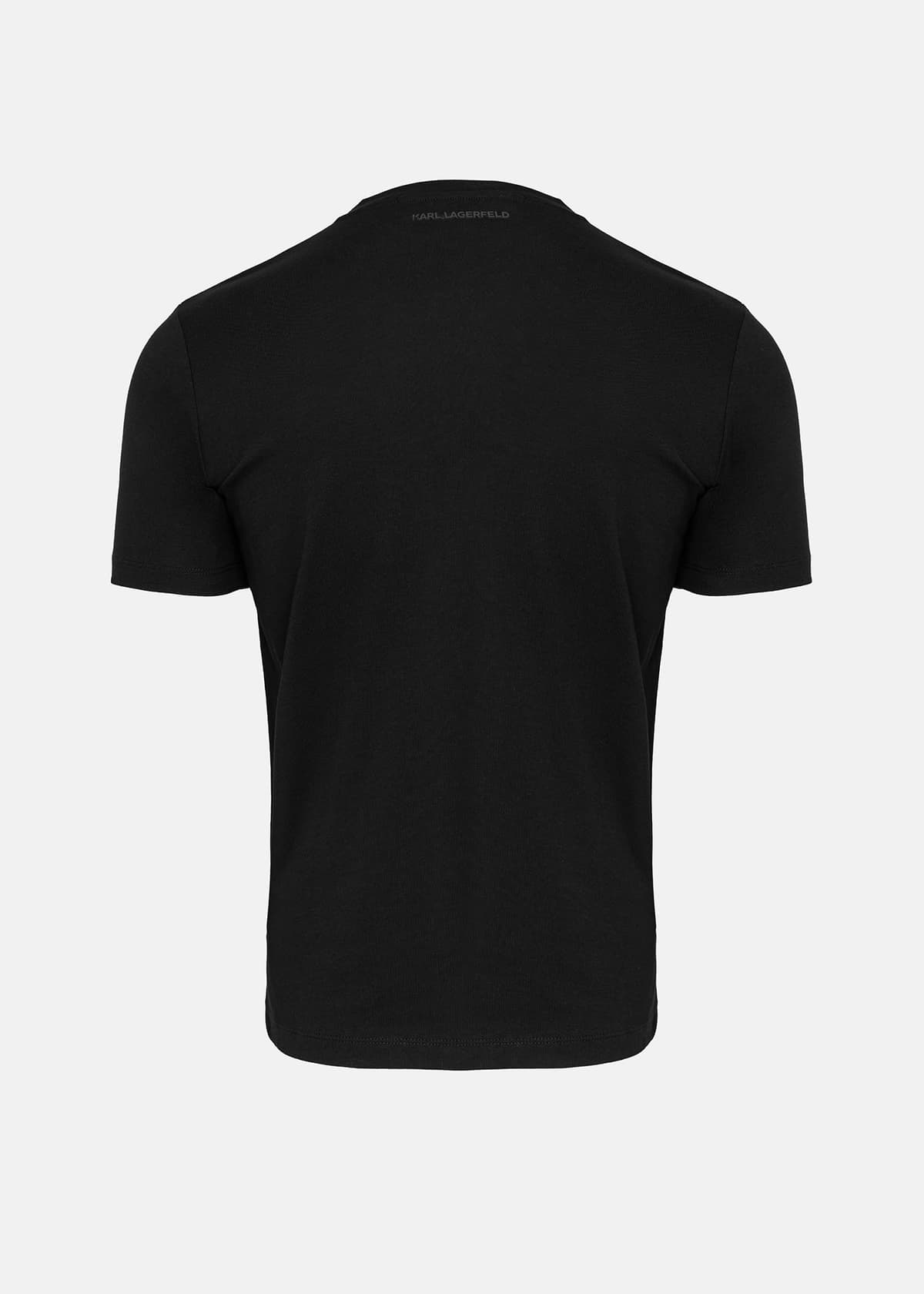 KARL LAGERFELD T-SHIRT VNECK LOGO ΜΑΥΡΟ