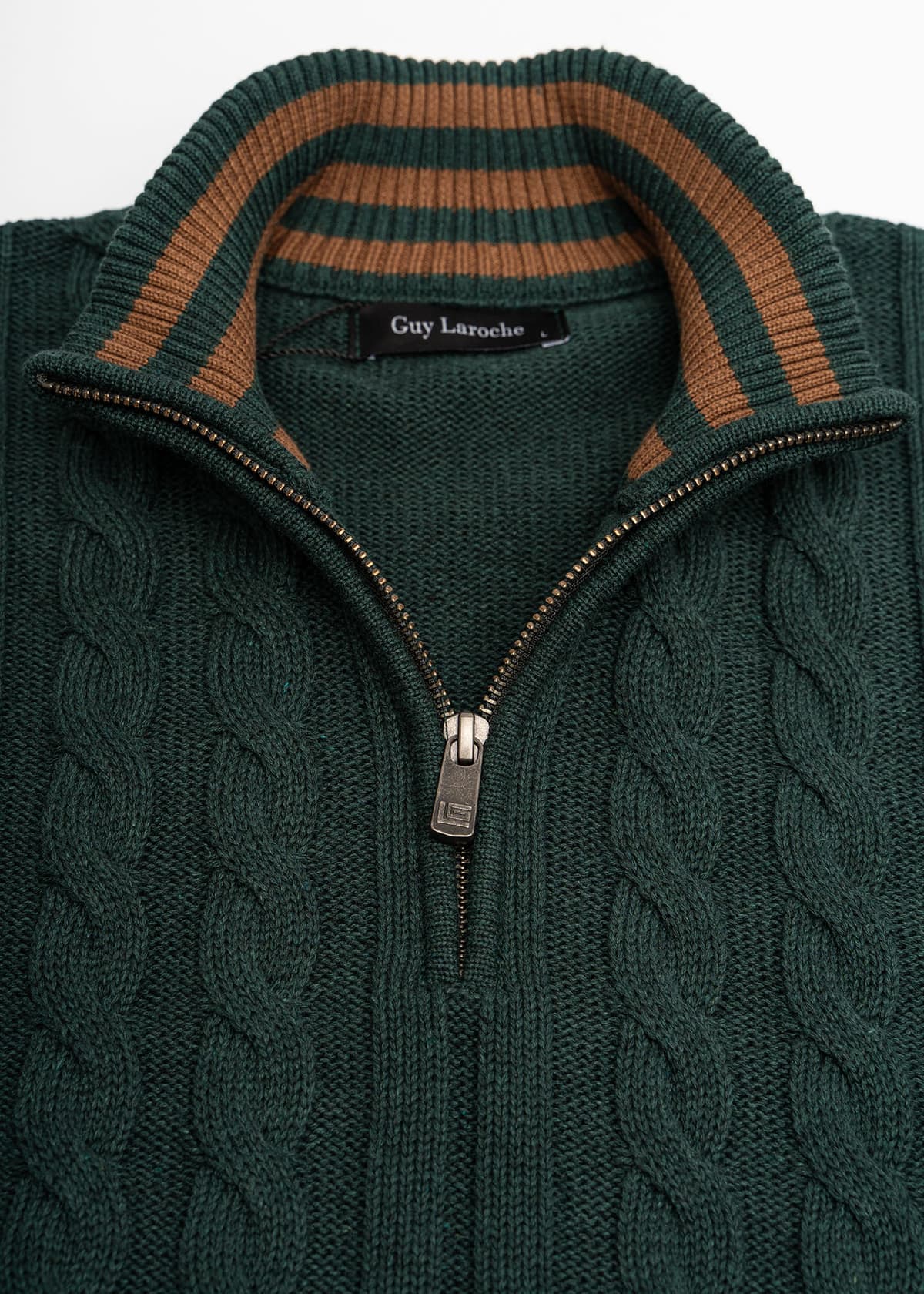 Guy Laroche Pullover της σειράς Zip Troyer - GL2329209 19 Forest Green