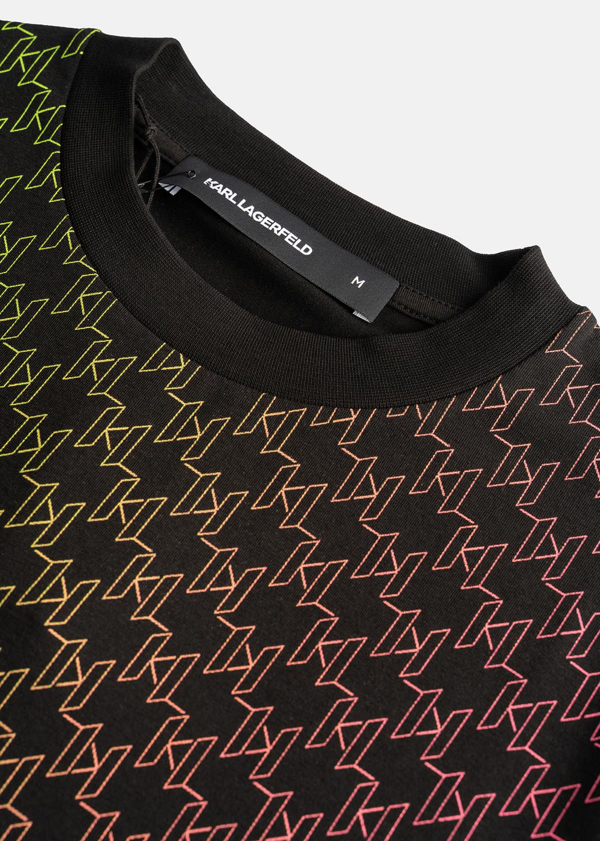 KARL LAGERFELD T-SHIRT LOGO ΜΑΥΡΟ