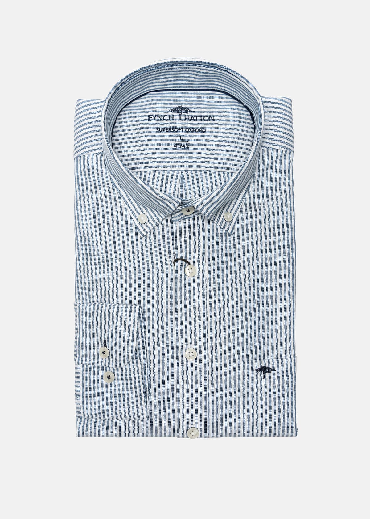 Fynch Hatton Πουκάμισο Soft Oxford - 1000 5500 5500 White