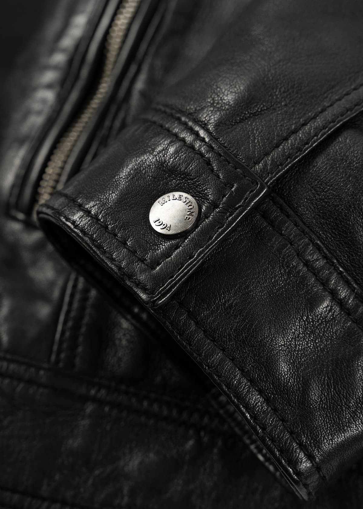 Men's Leather Jackets Milestone Black