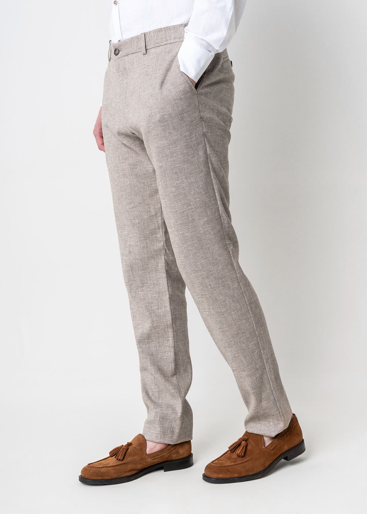Men's Linen Pants Guy Laroche Beige