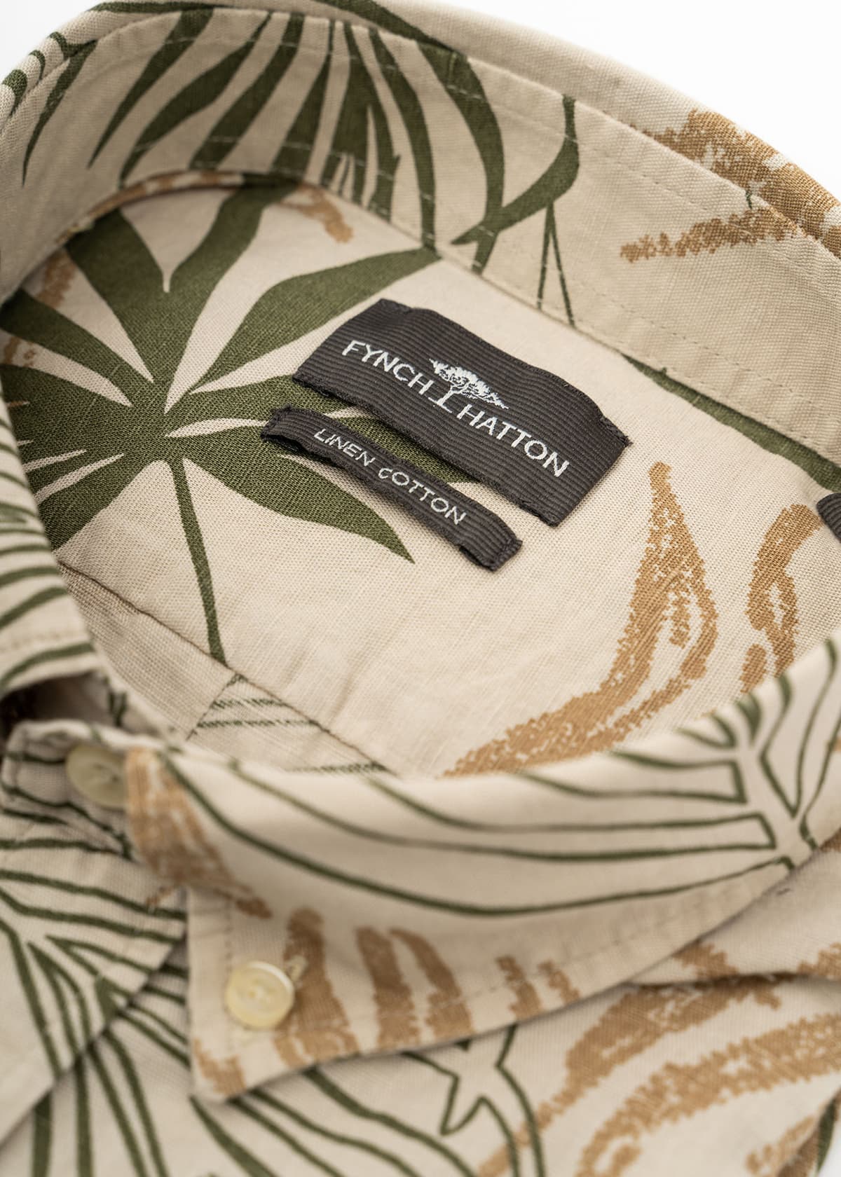 Fynch Hatton Πουκάμισο της σειράς Solid - 1404 8130 834 Stone