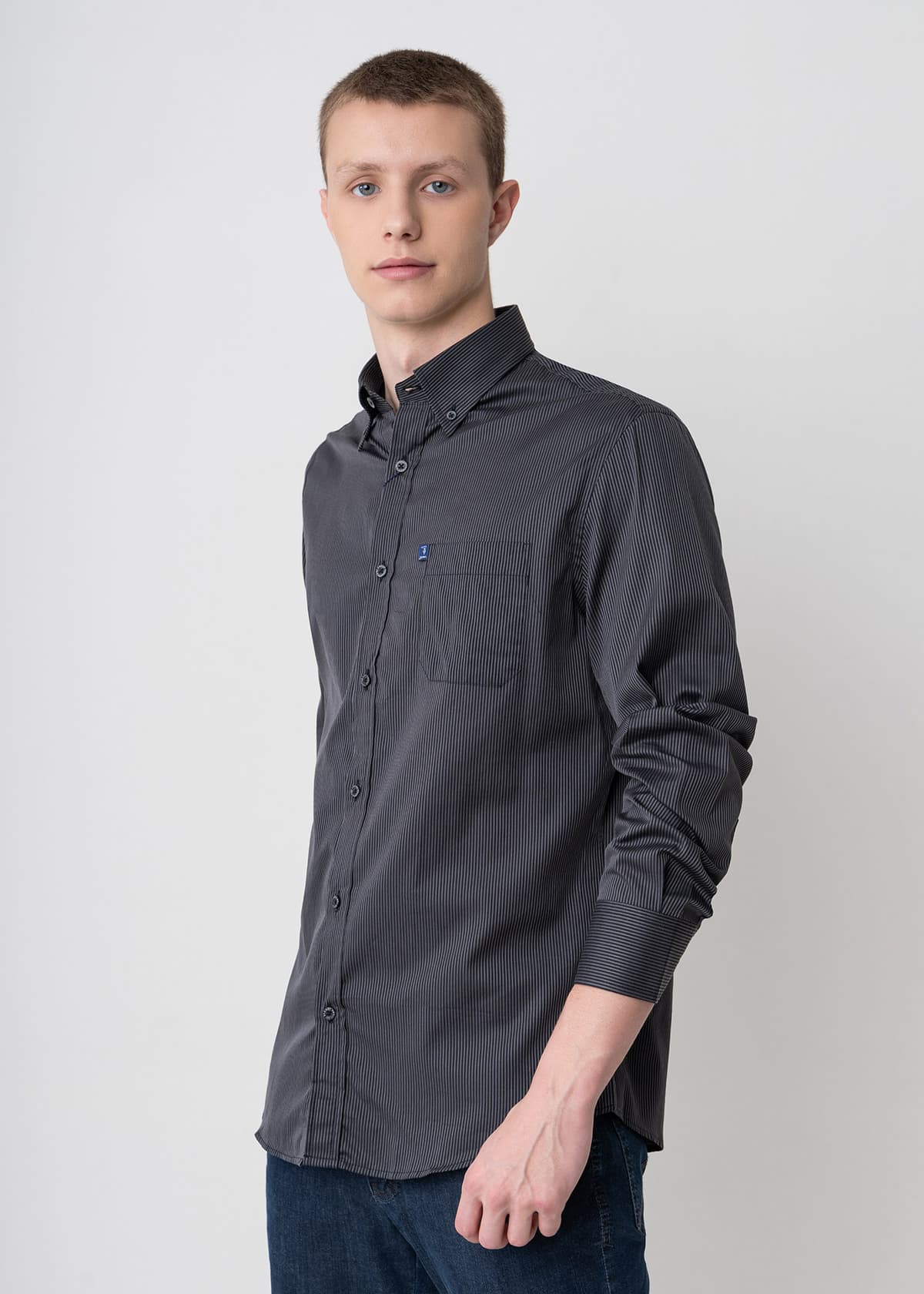 Men's Shirts Trussardi Jeans Gray