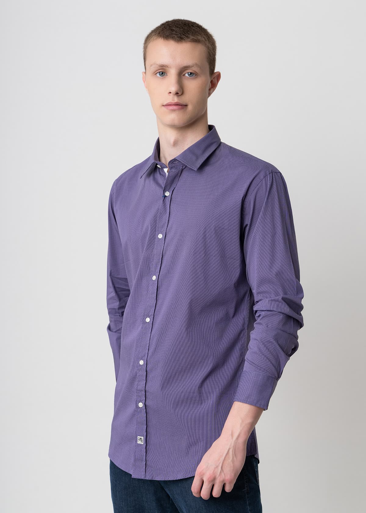 Men's Shirts Trussardi Jeans Purple