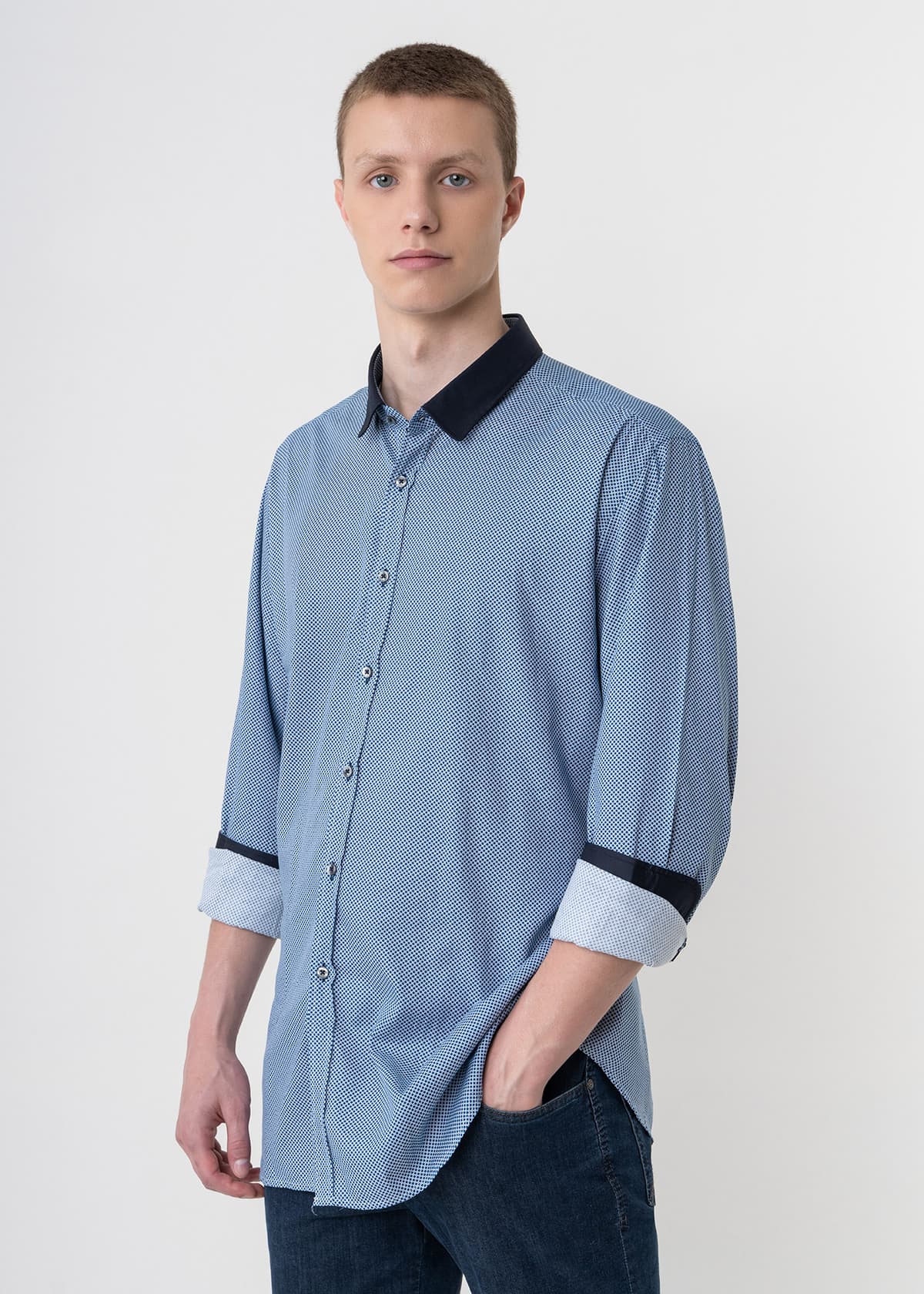 Men's Shirts Karl Lagerfeld Blue