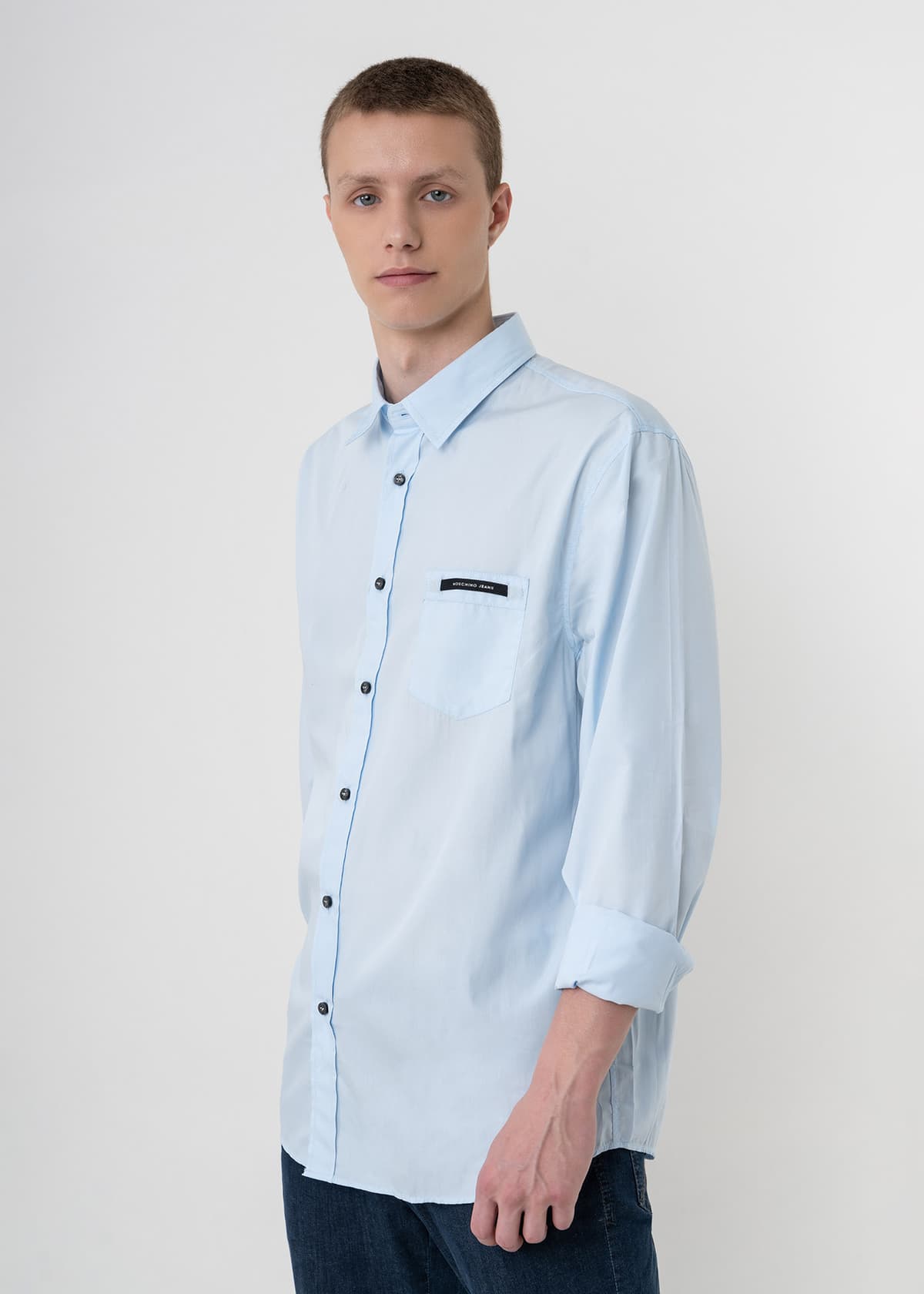 Men's Shirts Moschino Blue
