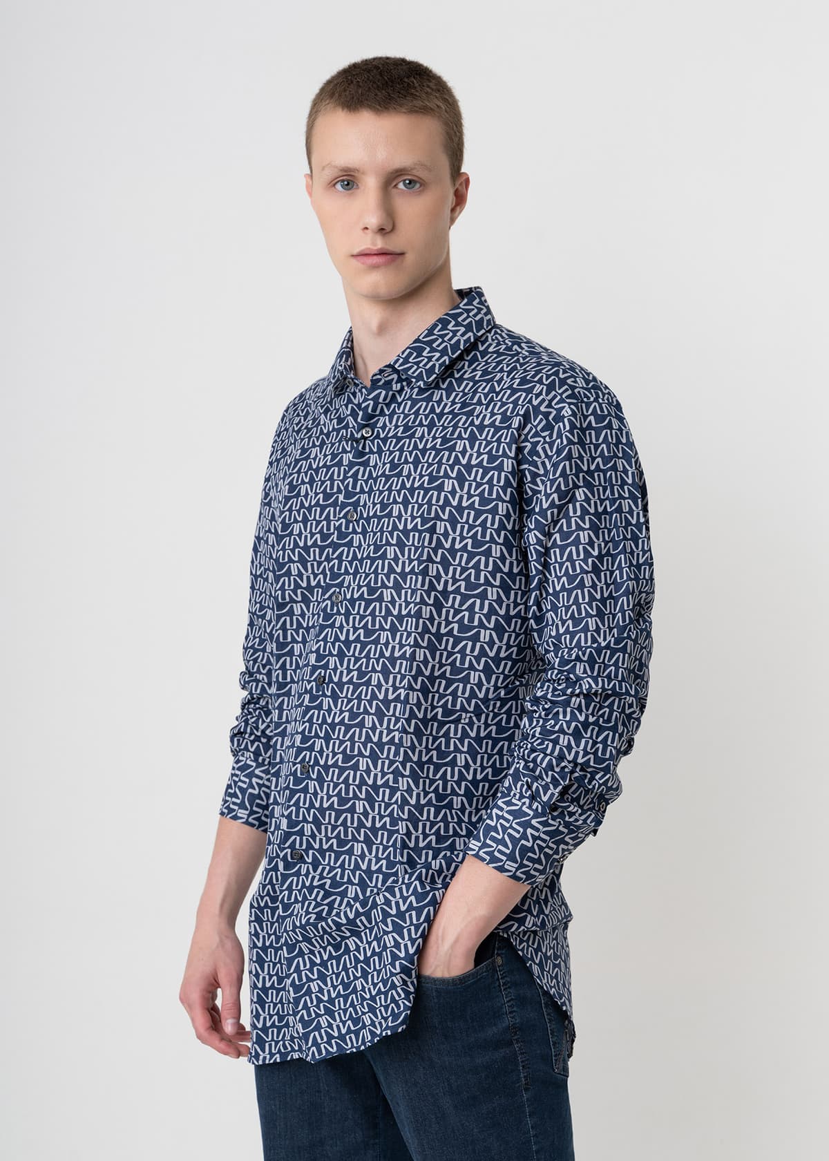 Men's Shirts Karl Lagerfeld Blue