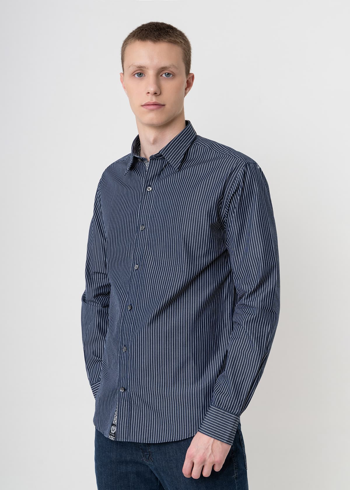 Tommy Hilfiger Πουκάμισο της σειράς Stripe - 0883226040 0503426 414 Dark Blue