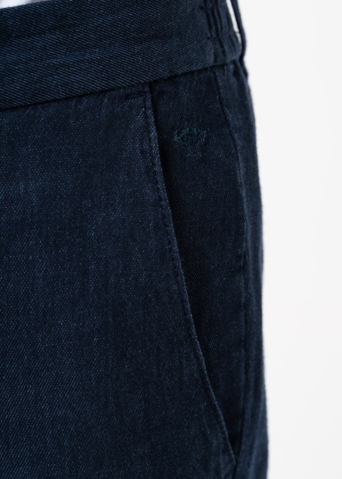 Men's Linen Pants Fynch Hatton Blue