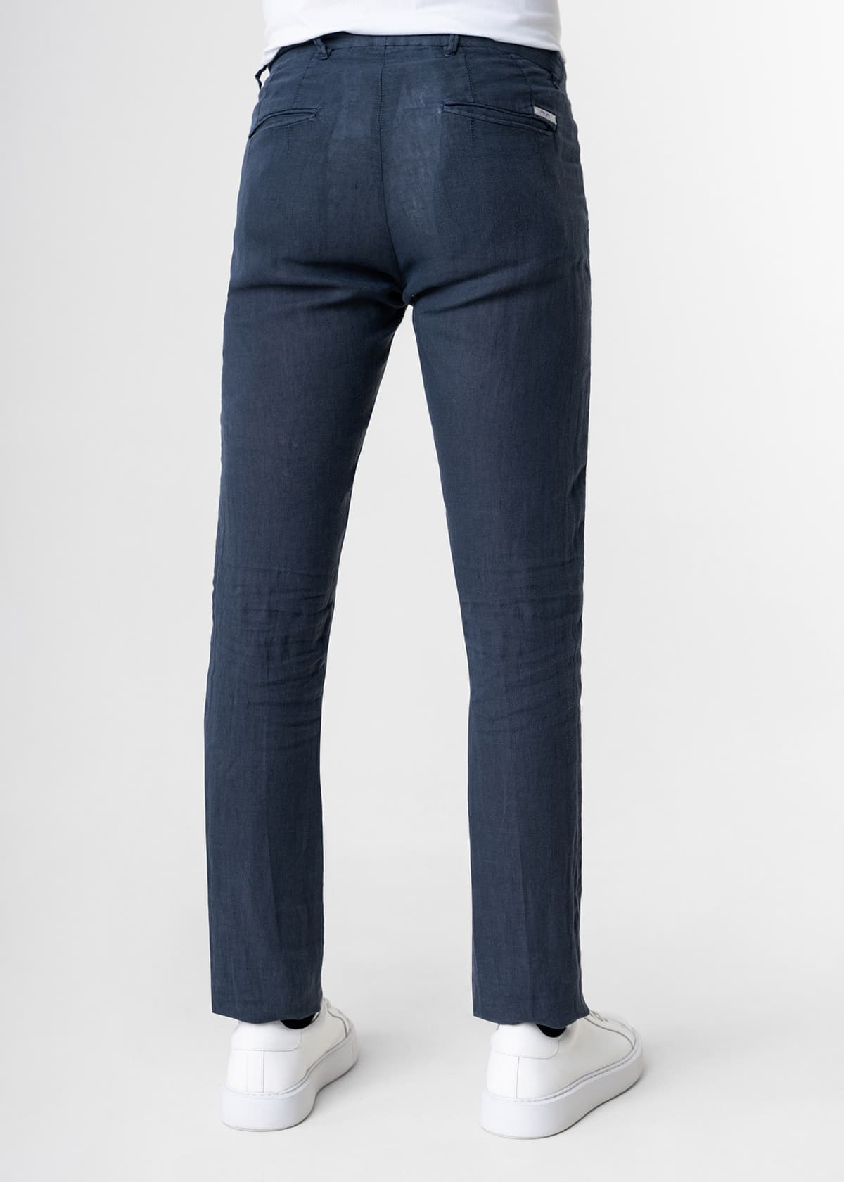 Men's Linen Pants Uniform Blue