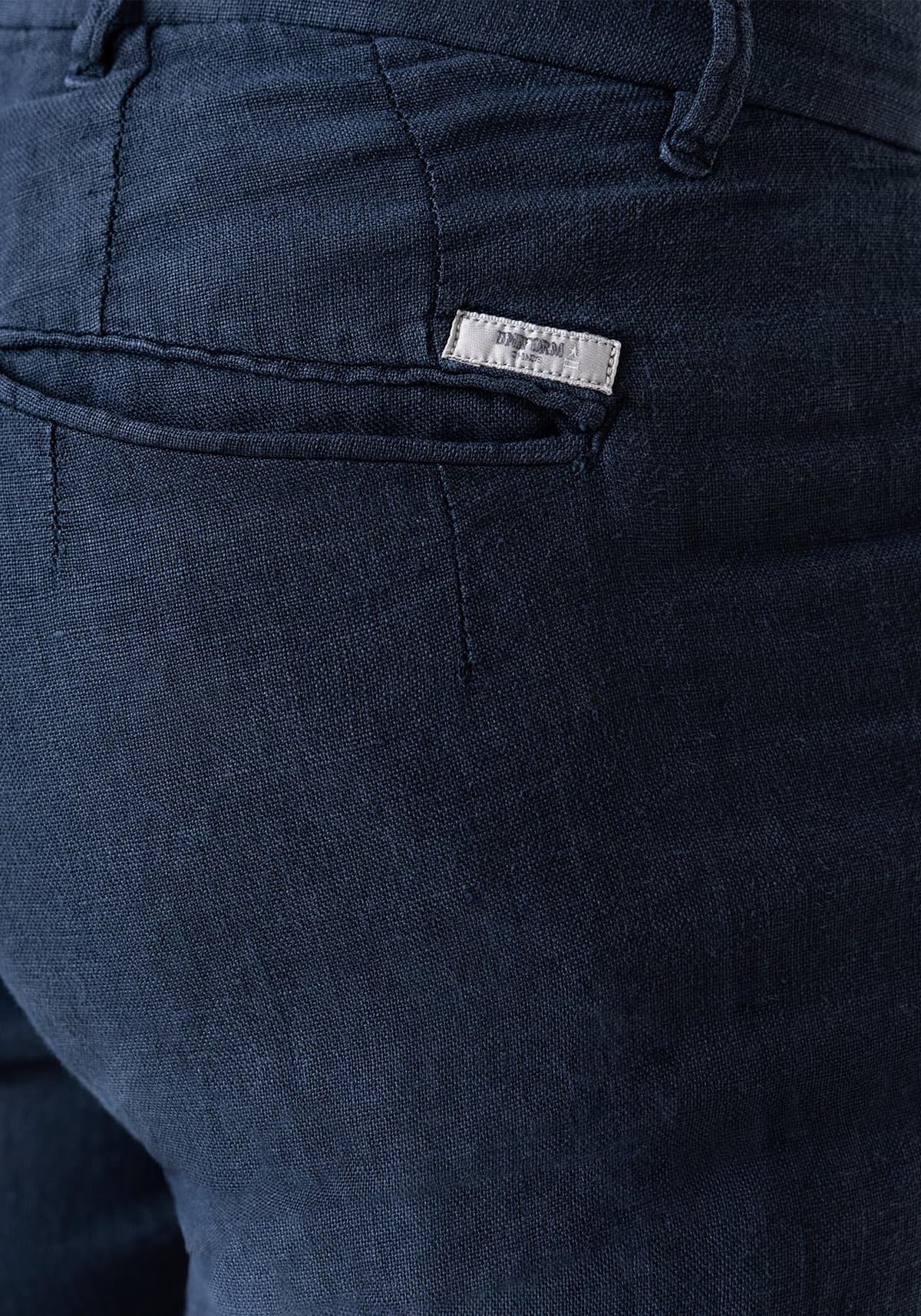 Men's Linen Pants Uniform Blue