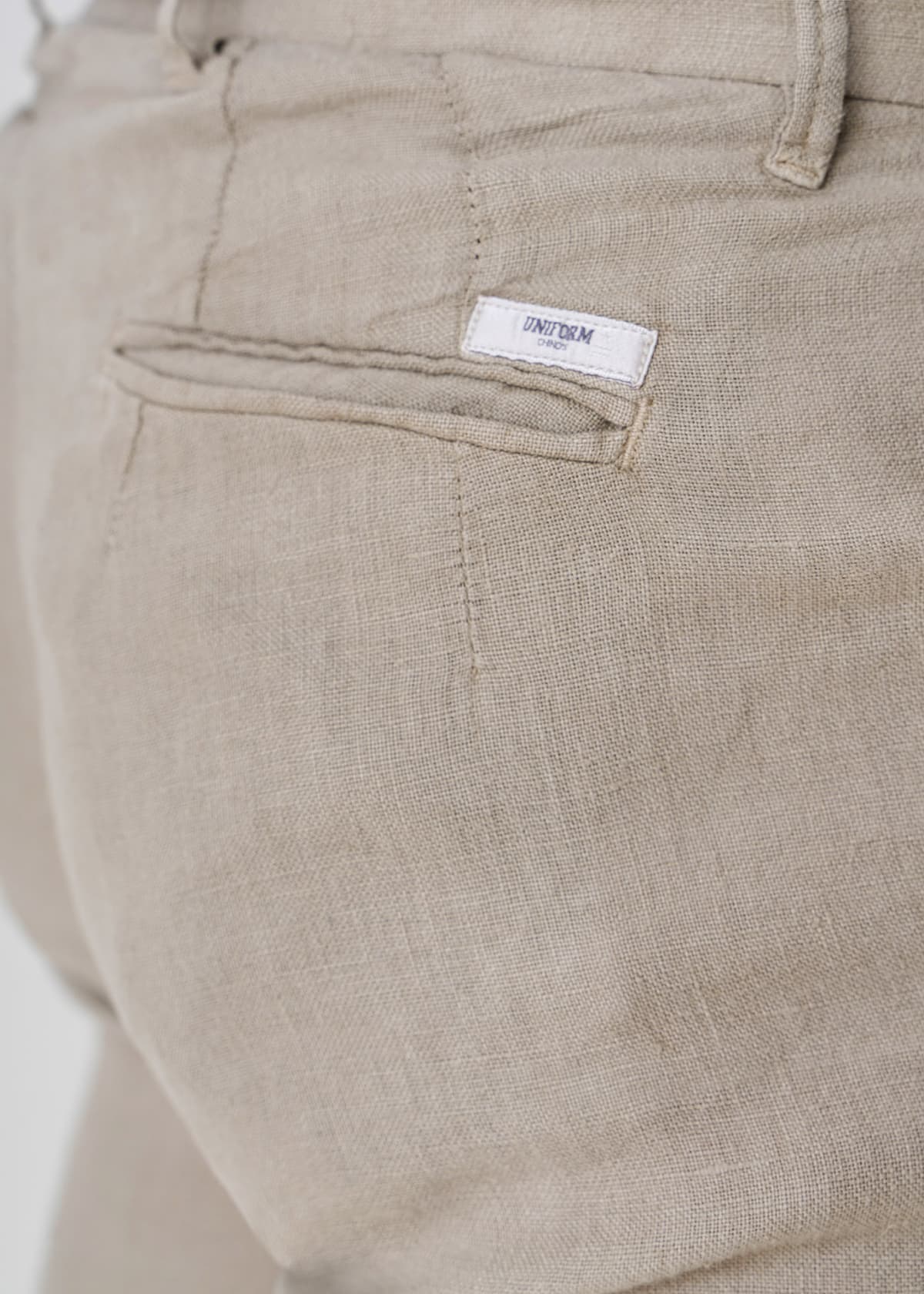 Men's Linen Pants Uniform Beige