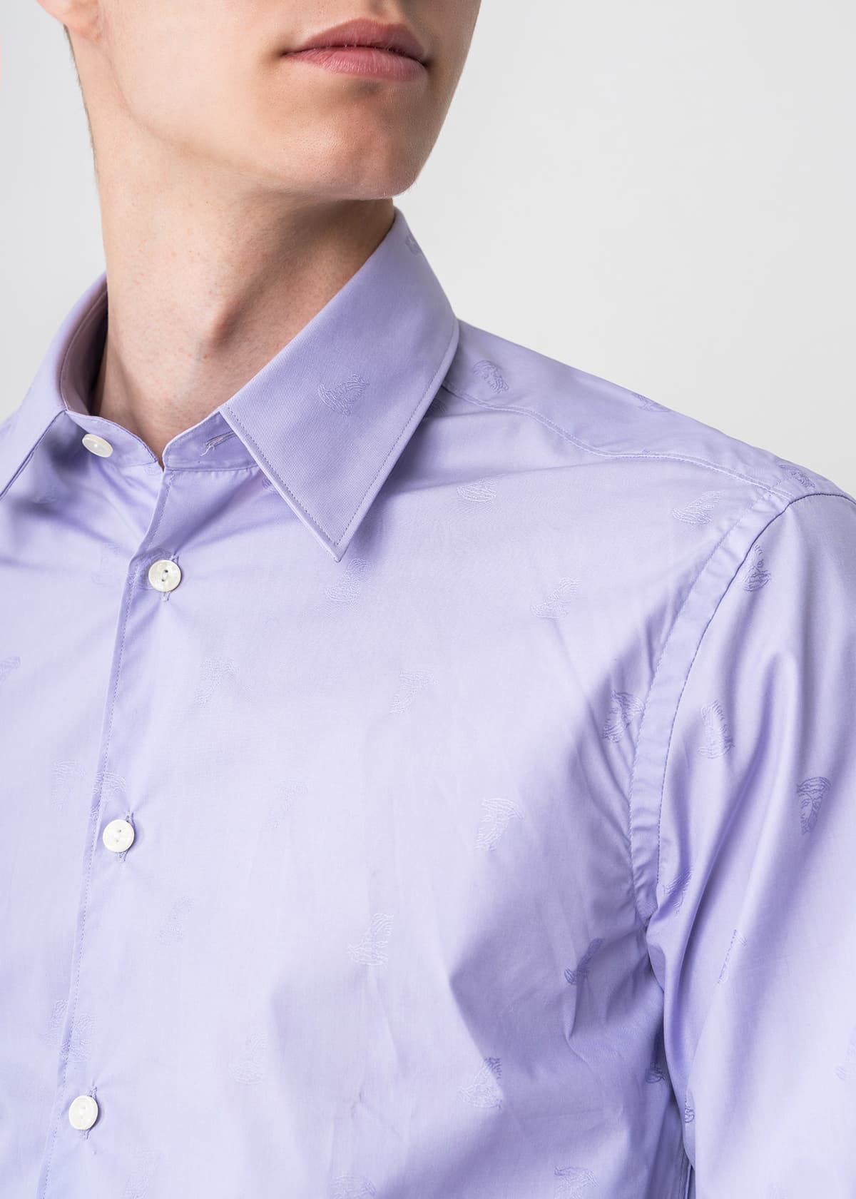 Men's Shirts Versace Collection Purple