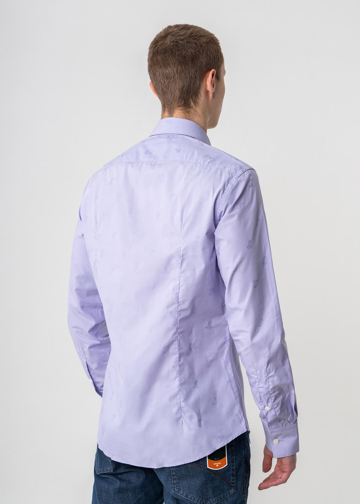 Men's Shirts Versace Collection Purple